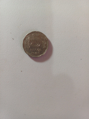 Moneda Argentina De 5 Pesos De 1963 Imantada 0