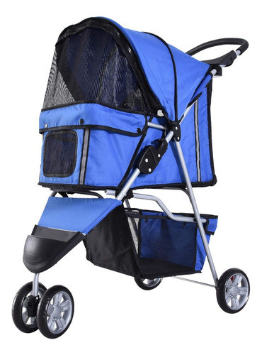 Coche Carro Para Perro Gato Mascotas Hasta 15kg Con Abertura 0