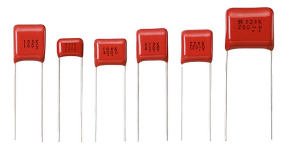 5 Capacitores Poliester 104 0.1uf 100nf X630v 0