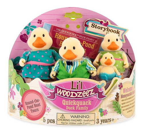 Lil Woodzeez 6259 Set Familia De Patos X4 Figuras Animales 0