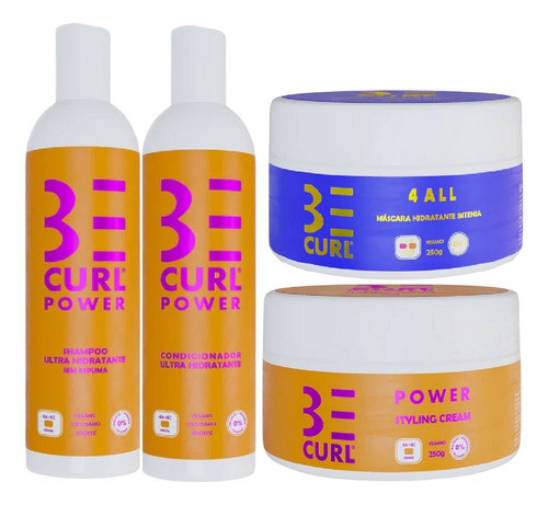 Kit Be Curl  Tratamento Power Cabelos Crespos E Afro (4 Iten 0