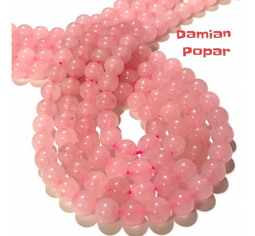 Perlas De Piedra Natural Cuarzo Rosa 8mm 1