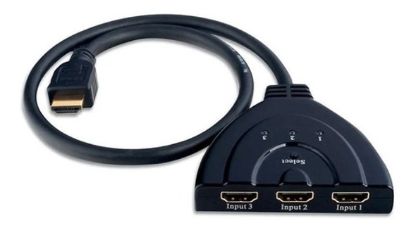 Cable Switch Selector Hdmi 3 X 1 Puertos De Entrada Oro 4k.. 1