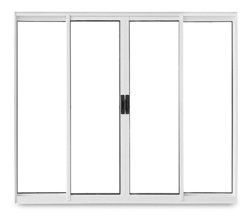 Janela De Correr Abertura Central Exclusiva 4 Folhas Vidro 1