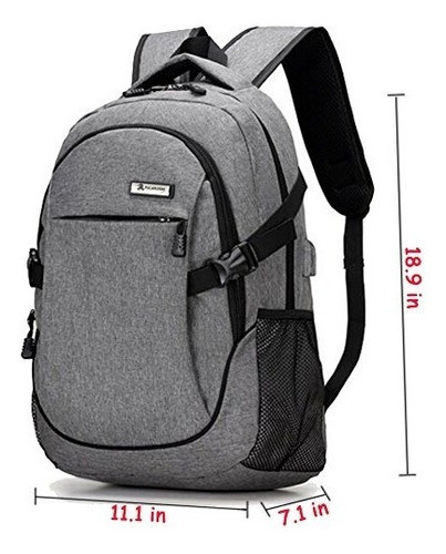 Mochila Trustbag A-001 Imperm C/puerto Cargador Usb P/laptop 1