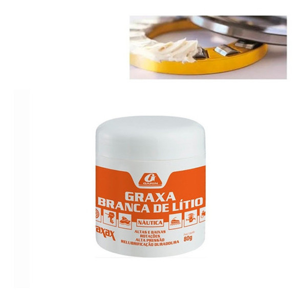 Graxa Branca De Lítio Pura Resistente A Água - Náutica 80g 0 Graxa Branca De Lítio Pura Resistente A Água - Náutica 80g 0