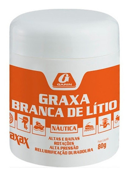 Graxa Branca De Lítio Pura Resistente A Água - Náutica 80g 1 Graxa Branca De Lítio Pura Resistente A Água - Náutica 80g 1