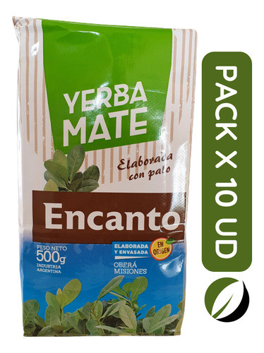 Pack X 10 Ud Encanto Yerba Mate Tradicional 500 G 0