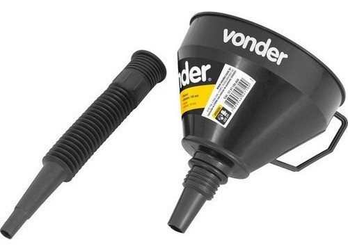 Embudo Plástico 165mm De Diámetro Negro Vonder 0