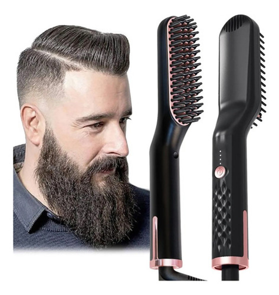 Prancha Pente Escova Cerâmica De Cabelo E Barba 0