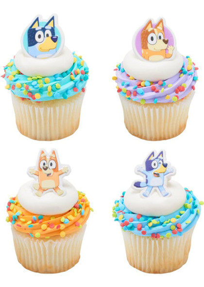 Anillos De Decoración Para Cupcakes De Bluey, 24 Unidades 0
