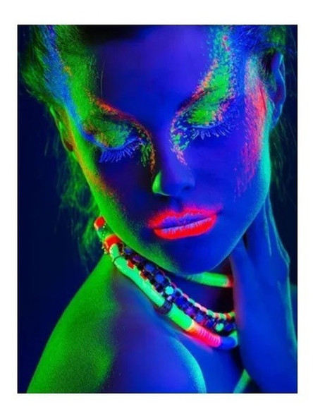 2 Pinturas Flúo Maquillaje Neón Lavable Al Agua Para Fiestas 1