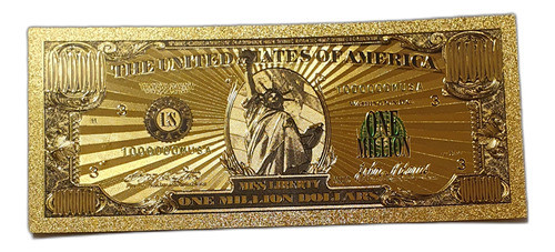 Billete Coleccionable 1 Millon Dolares Detalles Color Oro 0