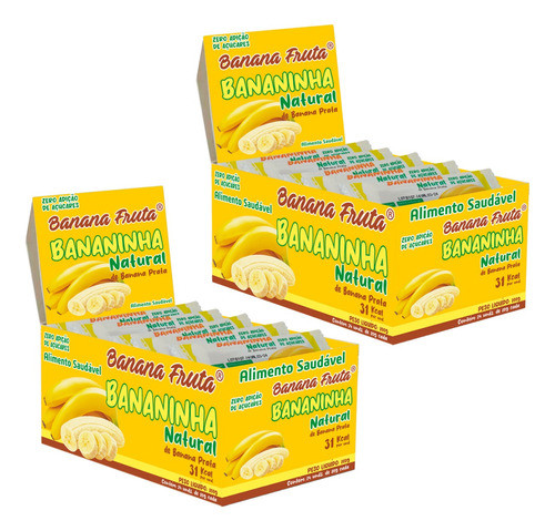 2 Cx Bananinha Cremosa 100% Banana Zero Açucar Glutén 48uni 0