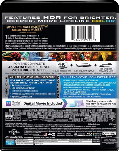 4k Ultra Hd + Blu-ray Hellboy 2 The Golden Army 1