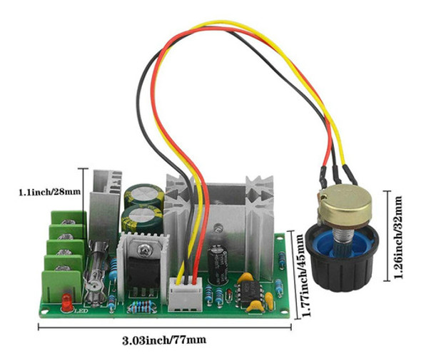 Dc Motor Controlador Asamblea 12 V 24 36 V 48 V Alta Potenci 1