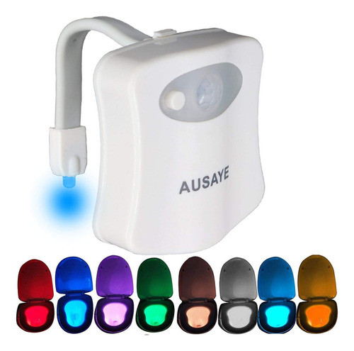 Ausaye - Luz Nocturna Para Inodoro, Sensor De Movimiento, 8 0