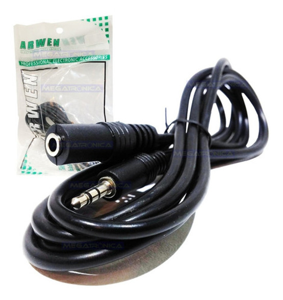 Alargue Para Auriculares Miniplug 3.5 Hembra Macho 2mt Cable 1