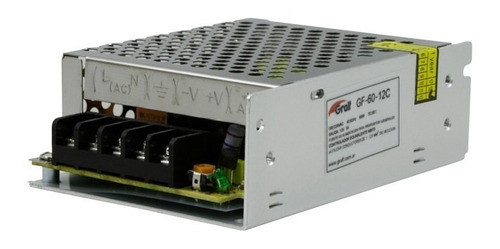 Fuente Switching Interna 12v 5a Gralf Gf-60-12c 0