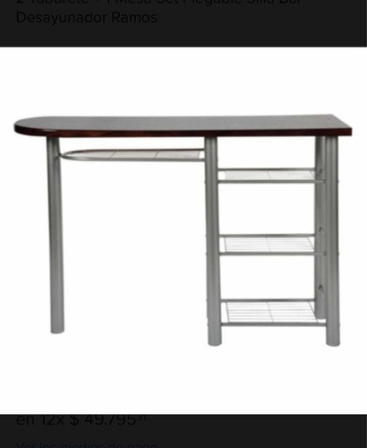 Set De Desayunador Con 2 Banquetas 1