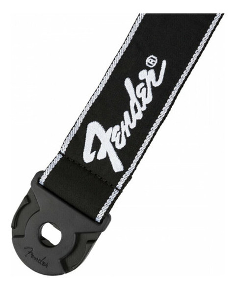 Correa Fender The Quick Grip Blanco Y Negro Guitarra/bajo 1