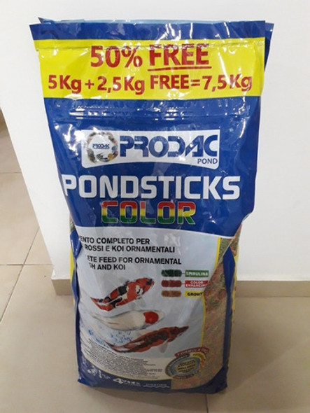 Alimento Prodac Pond Color Sticks 500g Fraccion Carpa Koi 1