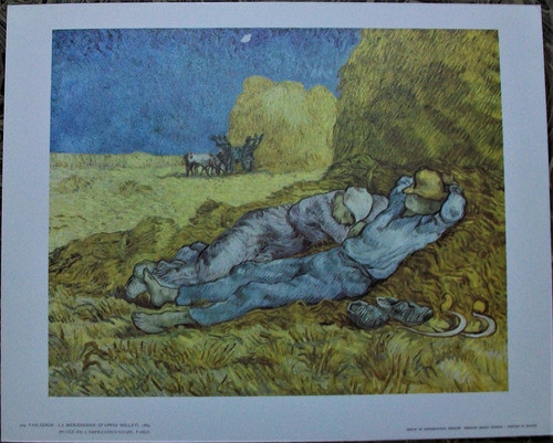 Van Gogh Lámina La Méridienne 24 X 30 Publicada En Paris 0