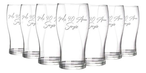Vaso Pinta Souvenir Grabados Fiesta Cerveceria Vidrio X 10un 0