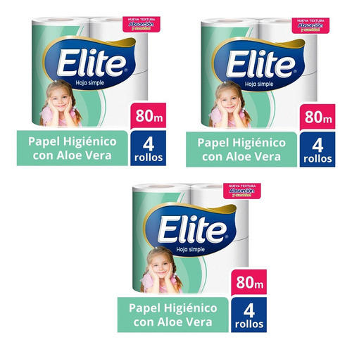 Elite Hoja Simple 80 Metros Pack X 3 = 12 Rollos 1
