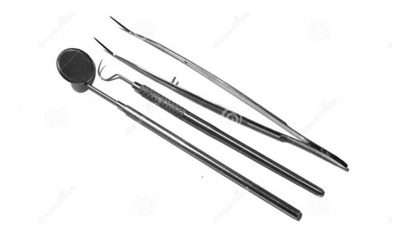 Triada Dental Odonto Espejo Mango Explorador Pinza X10 0