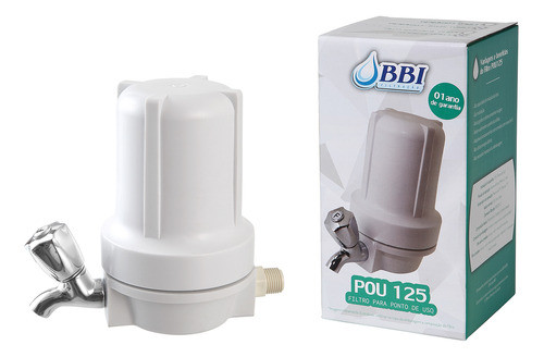 Filtro Torneira 5  Branco 125 Pou Com Torneira De Metal 0