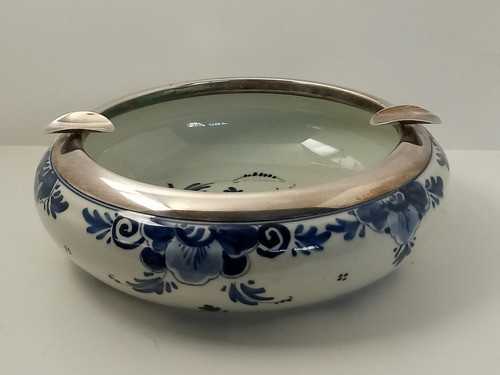 Cenicero Delft Con Plata 1