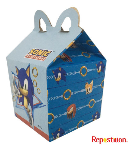 Cajita Feliz Para Cumpleaños X 5u - Sonic 1
