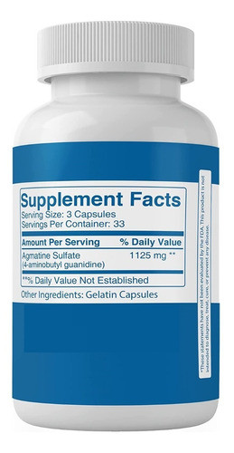 Pure Original | Sulfato De Agmatina I Mental I 1125mg I X100 1