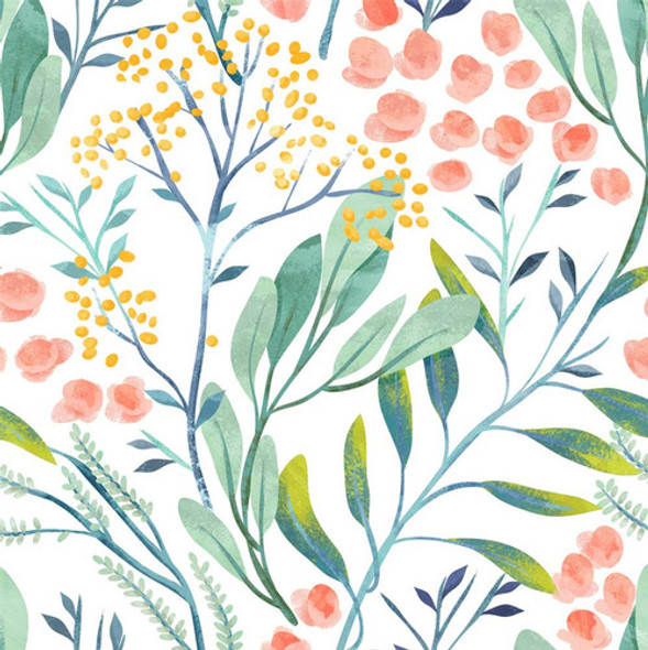 Haokhome 93029 - Papel Tapiz Floral De Acuarela Para Despega 0