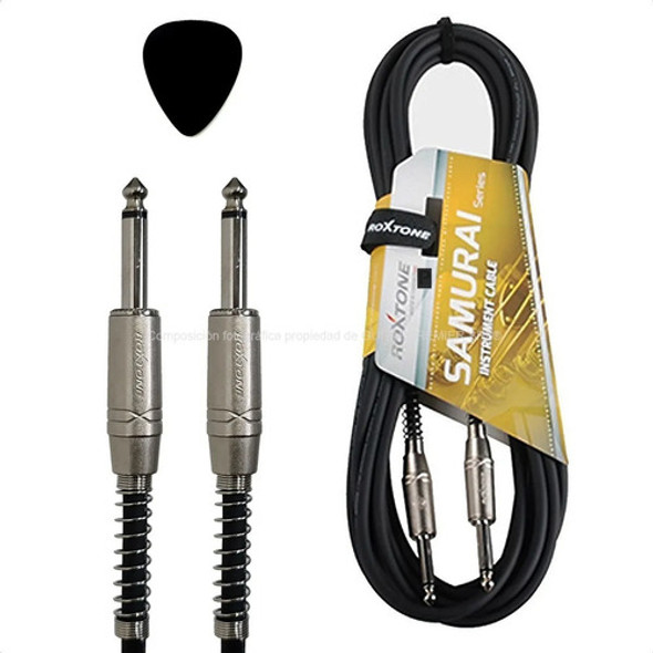 Cable Plug 3 Metros Profesional Instrumento Guitarra Bajo 0 Cable Plug 3 Metros Profesional Instrumento Guitarra Bajo 0