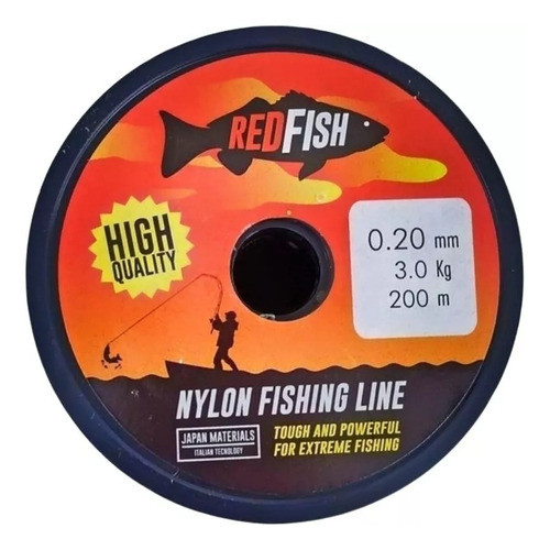 Tanza Pesca Rollo 100mts Red Fish 0.20 Unidos Resiste 3 Kg 0
