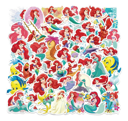 50 Calcomanias De Vinilo Impermeables Con Diseno De Princesa 0