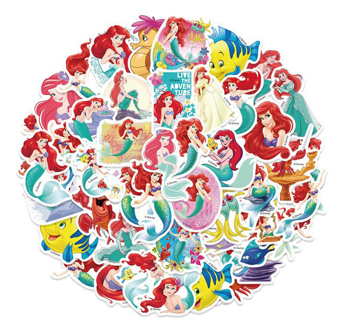 50 Calcomanias De Vinilo Impermeables Con Diseno De Princesa 1