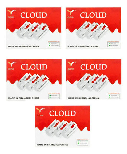 Cloud Hojas De Afeitar Caja 50 Filos Acero Barberia 0