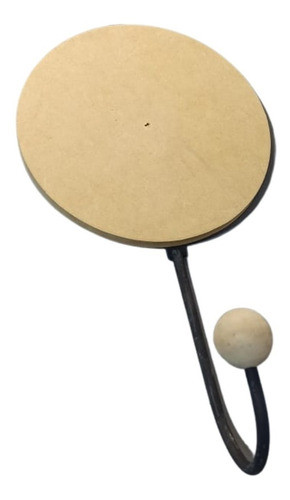 Perchero Circulo 16 Cm. Mdf + Gancho Bolita. Bs As Mosaicos 0