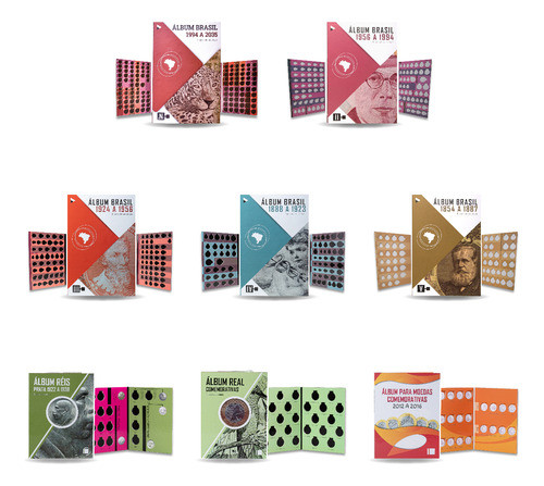 Kit 8 Catálogos Para Guardar Moedas 1854 A 2035 0