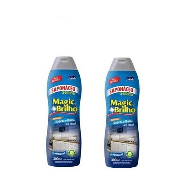 Kit 2 Saponáceo Cremoso Magic Brilho 300ml Crivialli 0