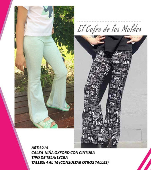 Molde Digital Calza Oxford Niñas Pack Talles 4 A 16 0