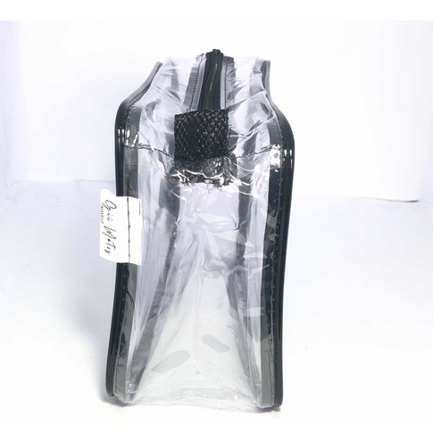 Necessaire Transparente Preta Para Uso Diário E Viagem 1