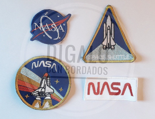 Parches Set Bordado Nasa Cohete Space X4 0