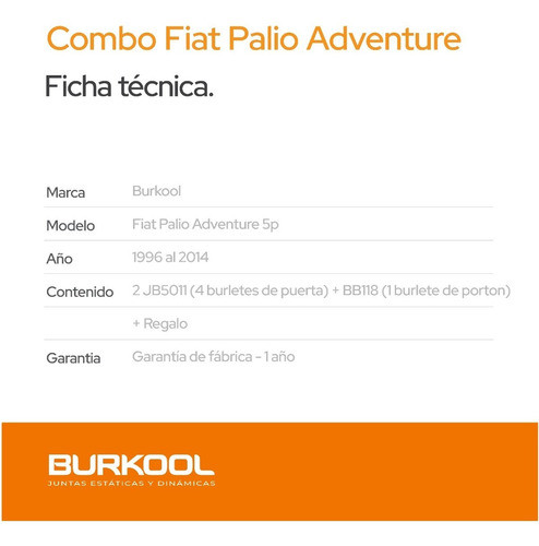 Combo De Burletes De Puerta Y Baul Palio Adventure + Regalo 1