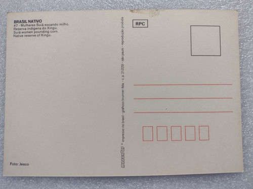 Postal Aborigenes Tribu De Nativos Sudamericanos 1