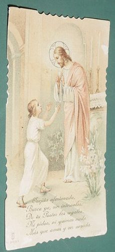 Comunion Religion Tarjeta Casa Barelli Narciso Aleñá 1914 0