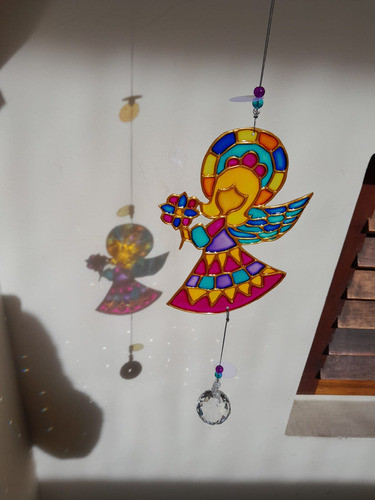 Atrapasol Angelito. Cairel Esfera De Cristal. Suncatcher 1